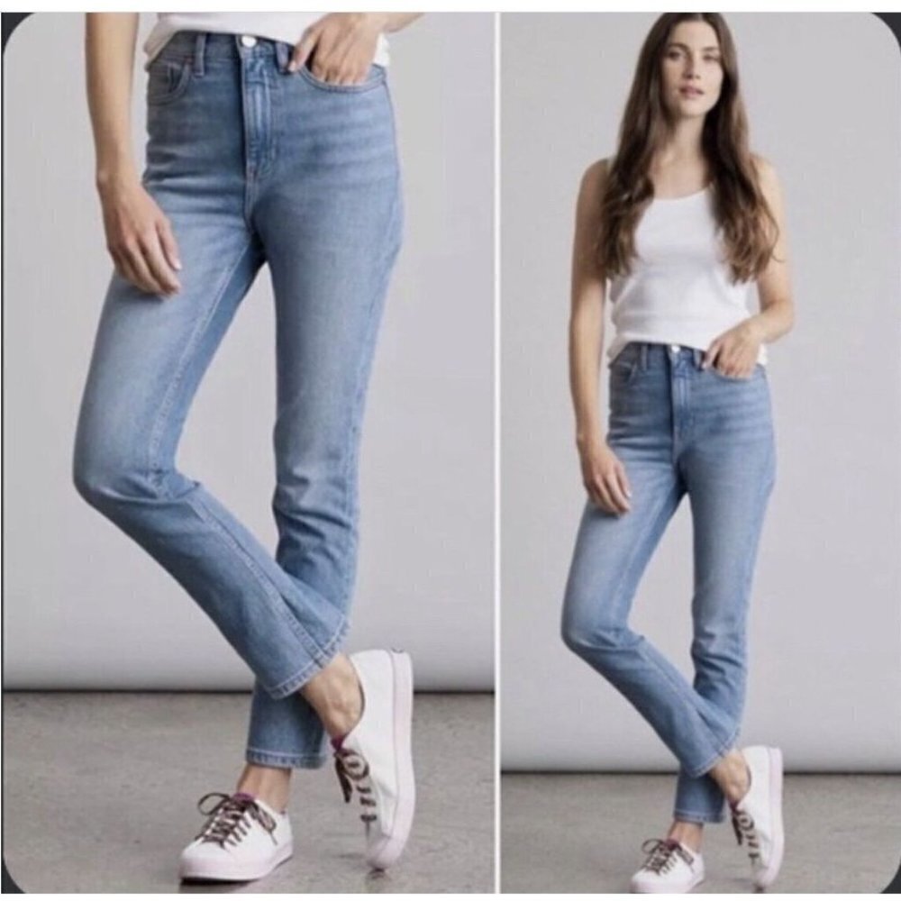 Elizabeth & James High-Rise Stove Pipe Jeans Stretch Organic Cotton 30 Women
